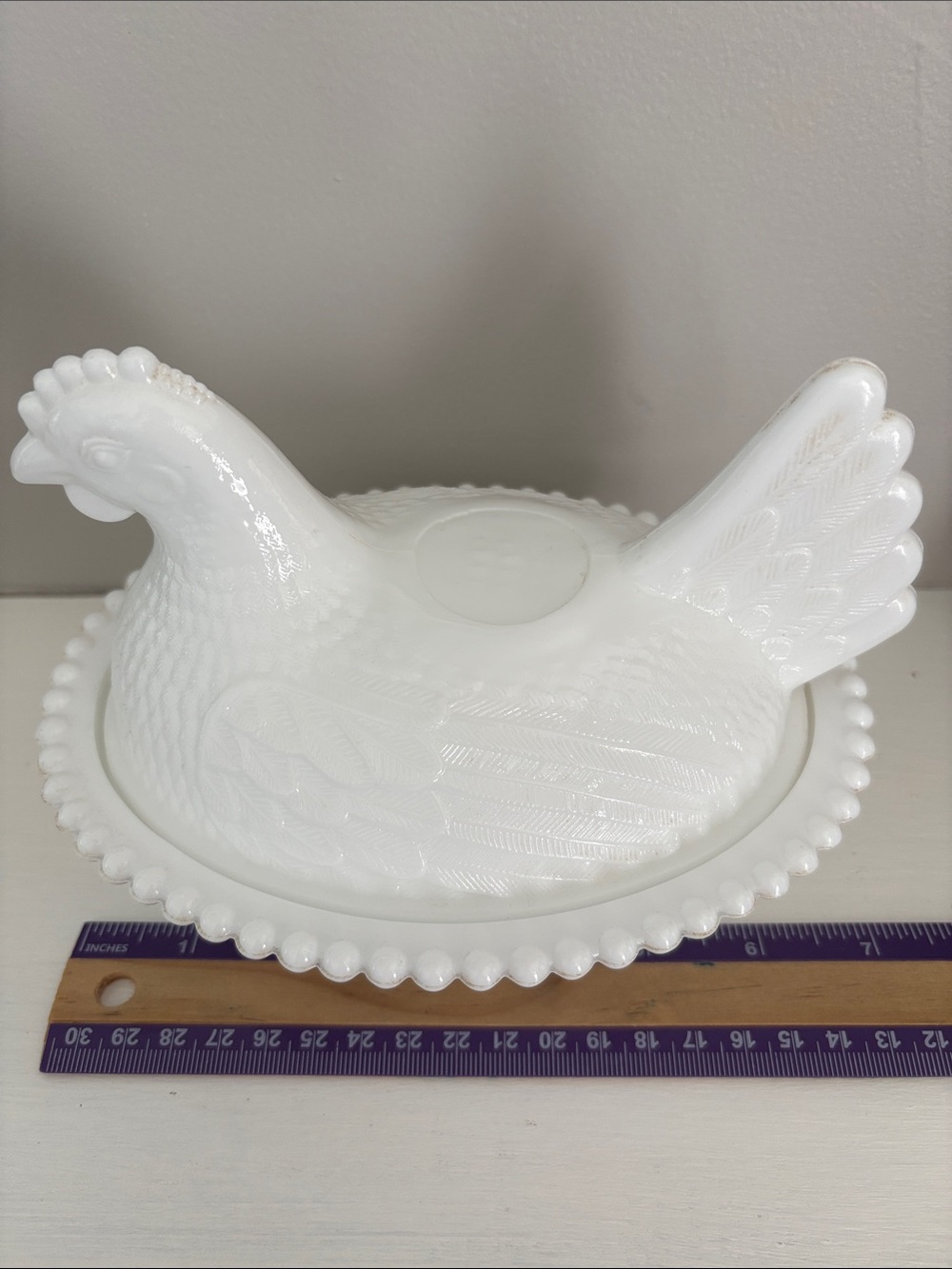 Indiana Glass HEN ON A NEST -White Milkglass - Picture 11 of 12